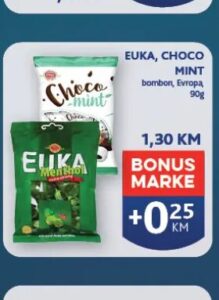 Euka Choco Mint bombon 90 g, Konzum i Mercator