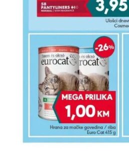 Euro Cat Hrana za mačke govedina / riba 415 g, Mega diskont