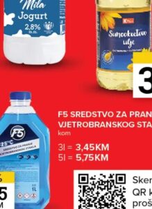 F5 sredstvo za pranje vjetrobranskog stakla 1 l, Konzum i Mercator