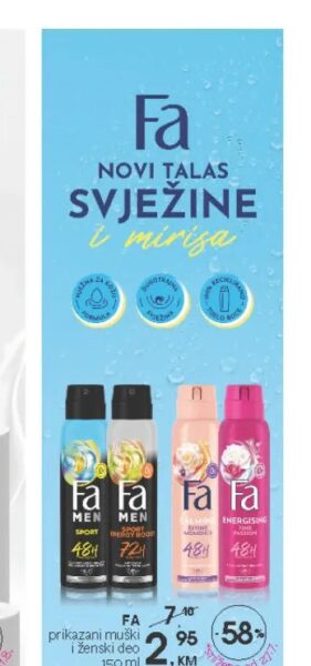 Fa Prikažani Muški i Ženski Deo 150 ml