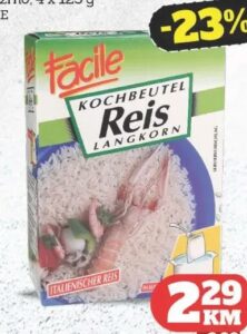 Facile Reis Langkorn 4 x 125 g, Moj market