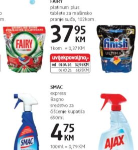 FAIRY platinum plus tablete za mašinsko pranje suđa 102 kom, dm