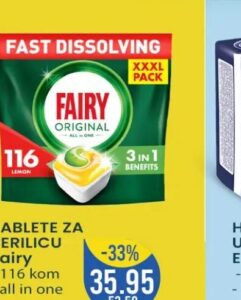 Fairy tablete za perilicu 116 kom, FIS