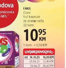 Faks Color kapsule za pranje veša 22 kom