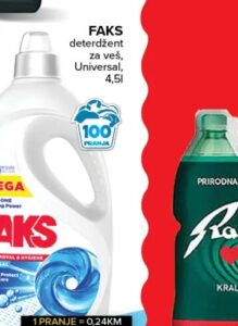 Faks deterdžent za veš Universal 4.5 l, Konzum i Mercator