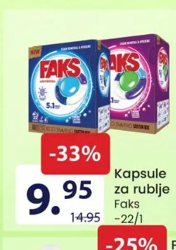 Faks Kapsule za rublje 22/1