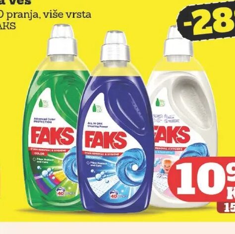 Faks tečni deterdžent za veš 40 pranja