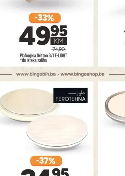FEROTEHNA LED plafonjera Iris 18 W
