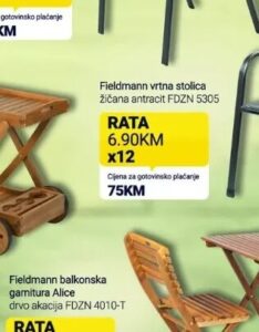 Fieldmann kolica za serviranje drvo akacija FDZN 4050-T 1 kom, Kupi Tehniku