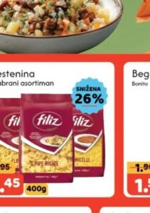 Filiz Tjestenina odabrani asortiman 400 g, Amko