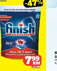Finish Tablete za sude All in One Max, 20/1 20/1, Tropic