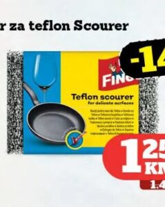FINO Sunđer za teflon Scourer, Crvena jabuka