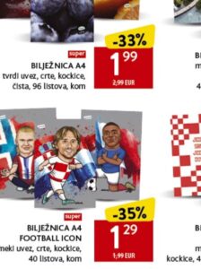 Football Icon bilježnica 40 listova, Konzum i Mercator