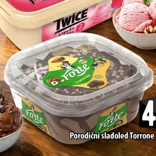 Forte porodični sladoled Torrone 900 ml