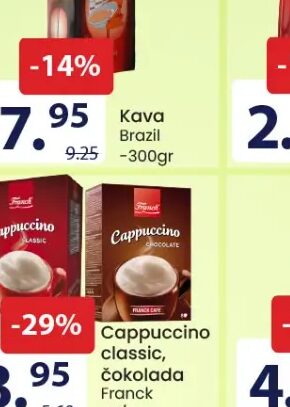 Franck Cappuccino classic, čokolada 8/1