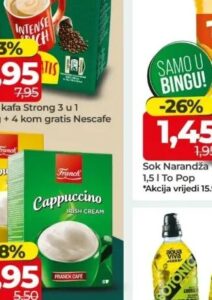 Franck Cappuccino Vanilija/Irish cream 148 g, Bingo