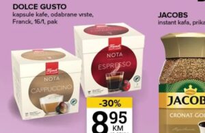 Franck kafa kapsule 16/1, Konzum i Mercator