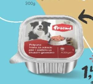 Friend hrana za pse, pašteta sa okusom govedine 300 g, Konzum i Mercator