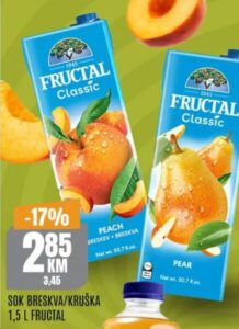 Fructal Classic sok breskva/kruška 1.5 l, Bingo