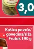 Frutek Kašica povrće/govedina/riža 190 g, Mega diskont