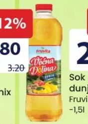 Fruvita Sok Voćna Dolina dunja i jabuka 1,5 l, FIS