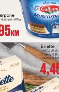 Galbani Mascarpone 500 g, Konzum i Mercator
