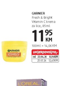 Garnier Fresh & Bright Vitamin C krema za lice 85 ml, dm