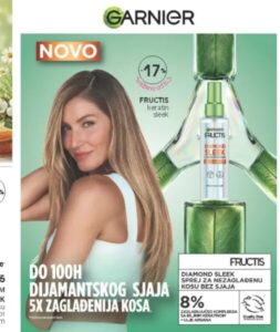GARNIER FRUCTIS DIAMOND SLEEK sprej za nezaglajenu kosu bez sjaja 300 ml, CM