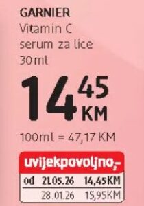 Garnier Vitamin C serum za lice 30 ml, dm