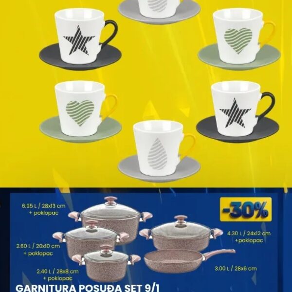 Garnitura posuđa set 9/1 9 kom