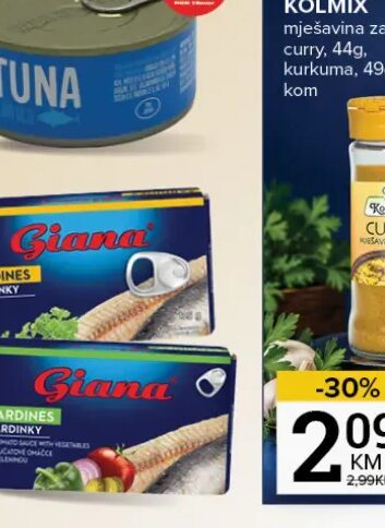 Giana Sardina u ulju / s povrćem 125g