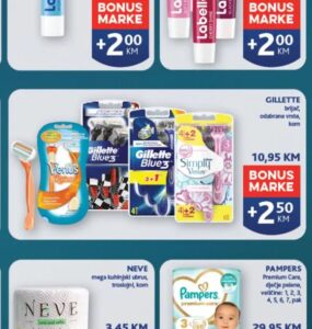 Gillette brijač kom, Konzum i Mercator