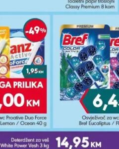 Glanz Duo Force osvježivač za wc 40 g, Mega diskont