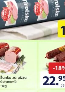 Goranović Šunka za pizzu 1kg, FIS