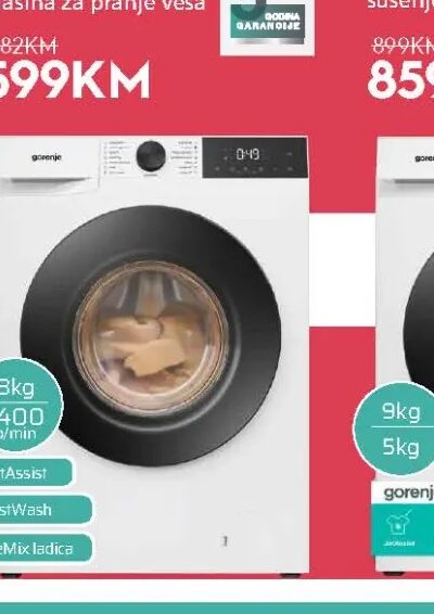 Gorenje Mašina za pranje veša WG2P84A32 8 kg