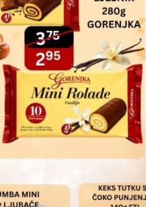 Gorenjka Mini Rolade Vanilija 280g, Bazar