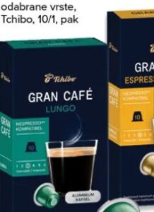Gran Cafe kapsule za kafu Lungo 10/1, Konzum i Mercator