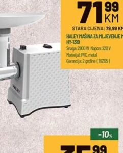 HALEY MAŠINA ZA MLJEVENJE MESA HY-1319, Zeka Baucentar