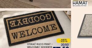 HAMAT OTIRAČ RUCO PRINT - WELCOME/GOODBYE 45x75 cm, FIS