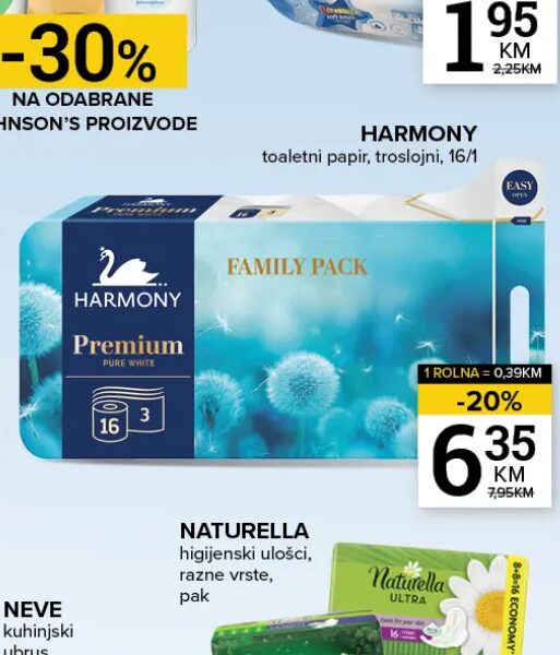 Harmony toaletni papir 16/1