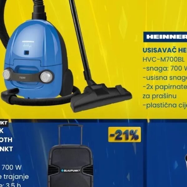 HEINNER Usisivač HVC-M700BL