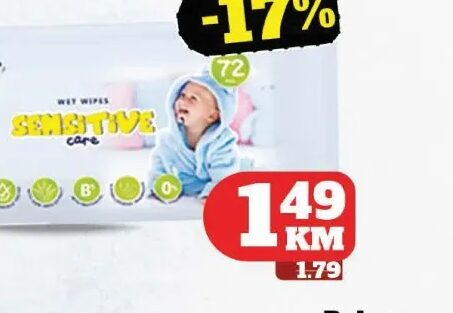 Hellena vlažne maramice Sensitive Care 72/1