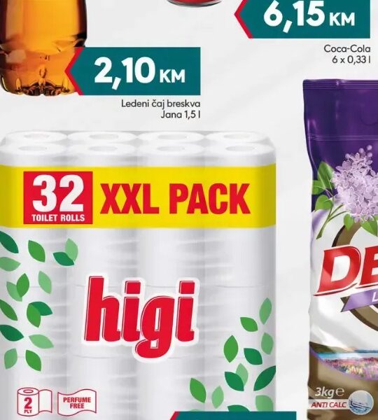 Higi toaletni papir dvoslojni XXL 32 kom