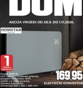 Homstar Premium električni konvektor 1 kom, Bingo