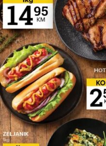 HOT DOG kom, Konzum i Mercator