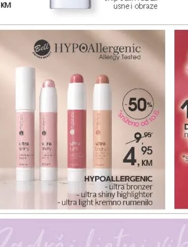HYPOALLERGENIC ultra shiny highlighter - ultra light kremno rumenilo