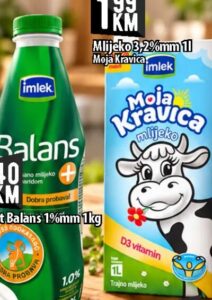 Imlek Balans jogurt 1 kg, Kort