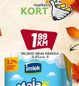 Imlek Moja Kravica mlijeko 1 l, Kort