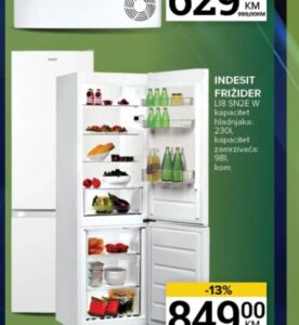 Indesit frižider LI8 SN2E W 230 l / 98 l