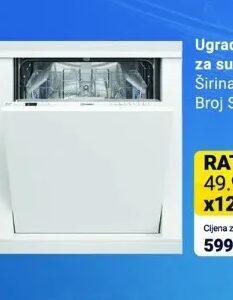 Indesit ugradbena mašina za suđe D2I HD524 A 60 cm, Kupi Tehniku